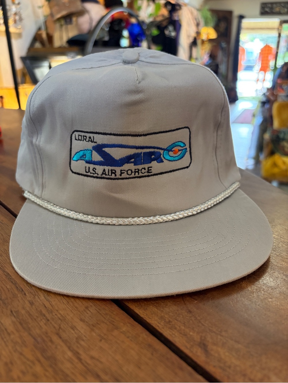 Vintage US Airforce gray cord cap truckers hat snapback
